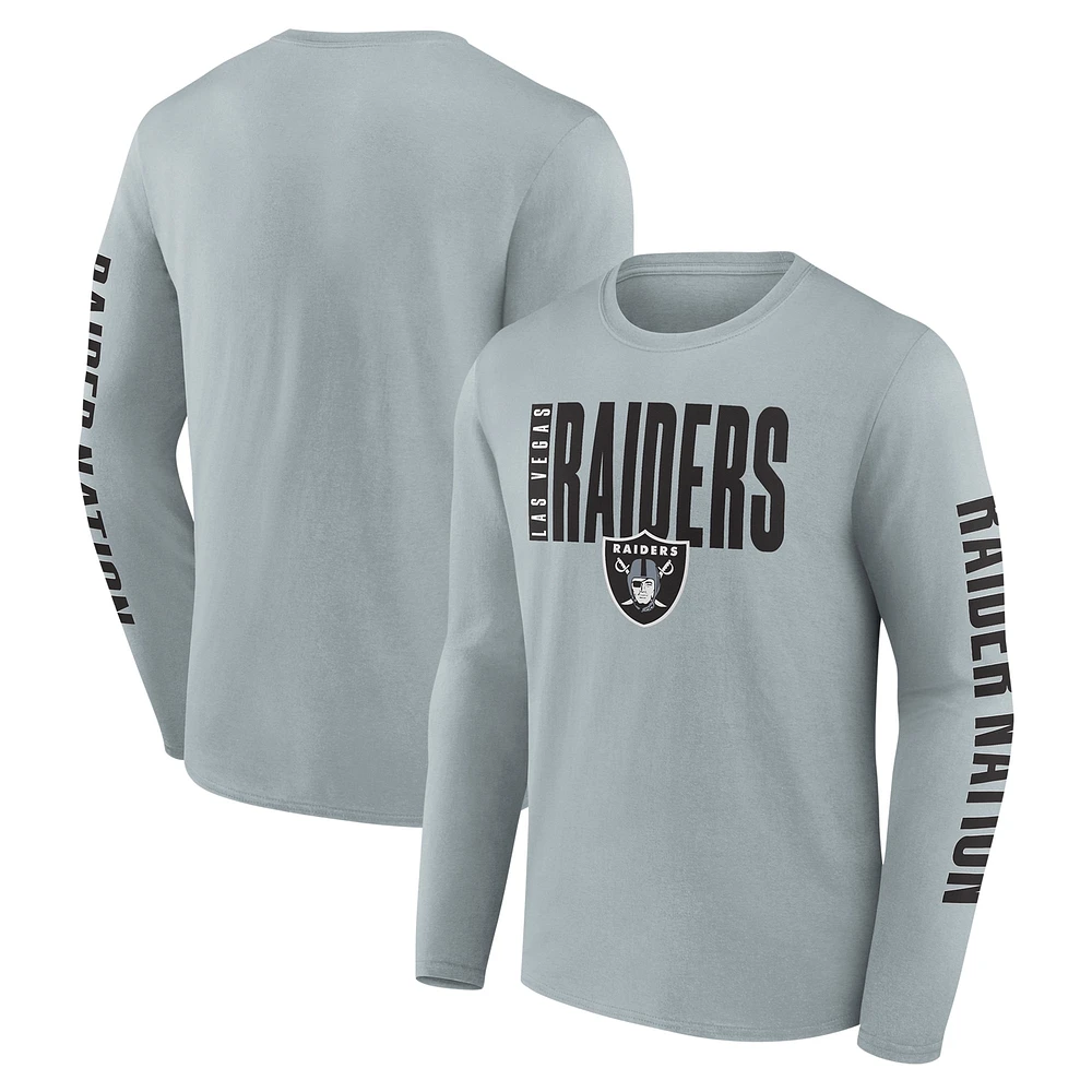 Men's Fanatics Gray Las Vegas Raiders Vision Long Sleeve T-Shirt