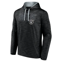 Sweat à capuche avec crochet et échelle Fanatics Heather Black Las Vegas Raiders pour hommes