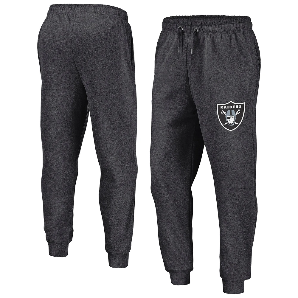 Men's Fanatics  Heather Charcoal Las Vegas Raiders Boost Fleece Joggers