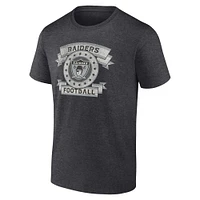 Men's Fanatics Heather Charcoal Las Vegas Raiders Wingback Carry T-Shirt