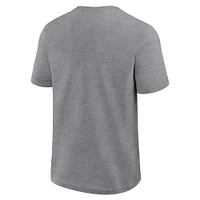 Men's Fanatics Heather Gray Las Vegas Raiders Big & Tall Top Notch T-Shirt