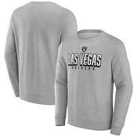 Men's Fanatics Heather Gray Las Vegas Raiders Bold Move Pullover Sweatshirt