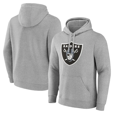 Men's Fanatics Heather Gray Las Vegas Raiders Deliver Fleece Pullover Hoodie