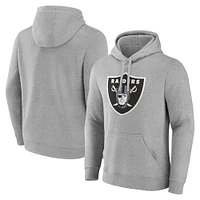 Sweat à capuche en polaire Heather Gray Las Vegas Raiders Deliver pour hommes Fanatics