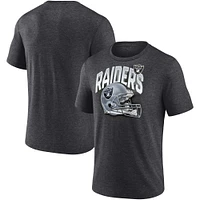 Men's Fanatics Heathered Charcoal Las Vegas Raiders End Around Tri-Blend T-Shirt