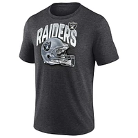 Men's Fanatics Heathered Charcoal Las Vegas Raiders End Around Tri-Blend T-Shirt