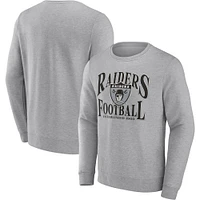 Sweat-shirt de jouabilité Fanatics Heathered Charcoal Las Vegas Raiders pour hommes