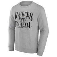 Men's Fanatics Heathered Charcoal Las Vegas Raiders Playability Pullover Sweatshirt