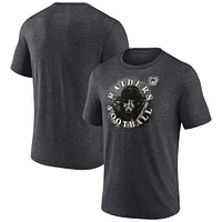 T-shirt tri-mélange Fanatics Heathered Charcoal Las Vegas Raiders Sporting Chance pour hommes