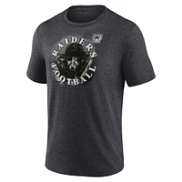 Men's Fanatics Heathered Charcoal Las Vegas Raiders Sporting Chance Tri-Blend T-Shirt