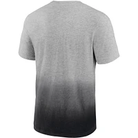 Men's Fanatics Heathered Gray/Black Las Vegas Raiders Team Ombre T-Shirt