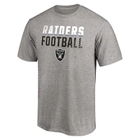 T-shirt fanatiques gris chiné Las Vegas Raiders Fade Out pour hommes