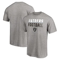 T-shirt fanatiques gris chiné Las Vegas Raiders Fade Out pour hommes