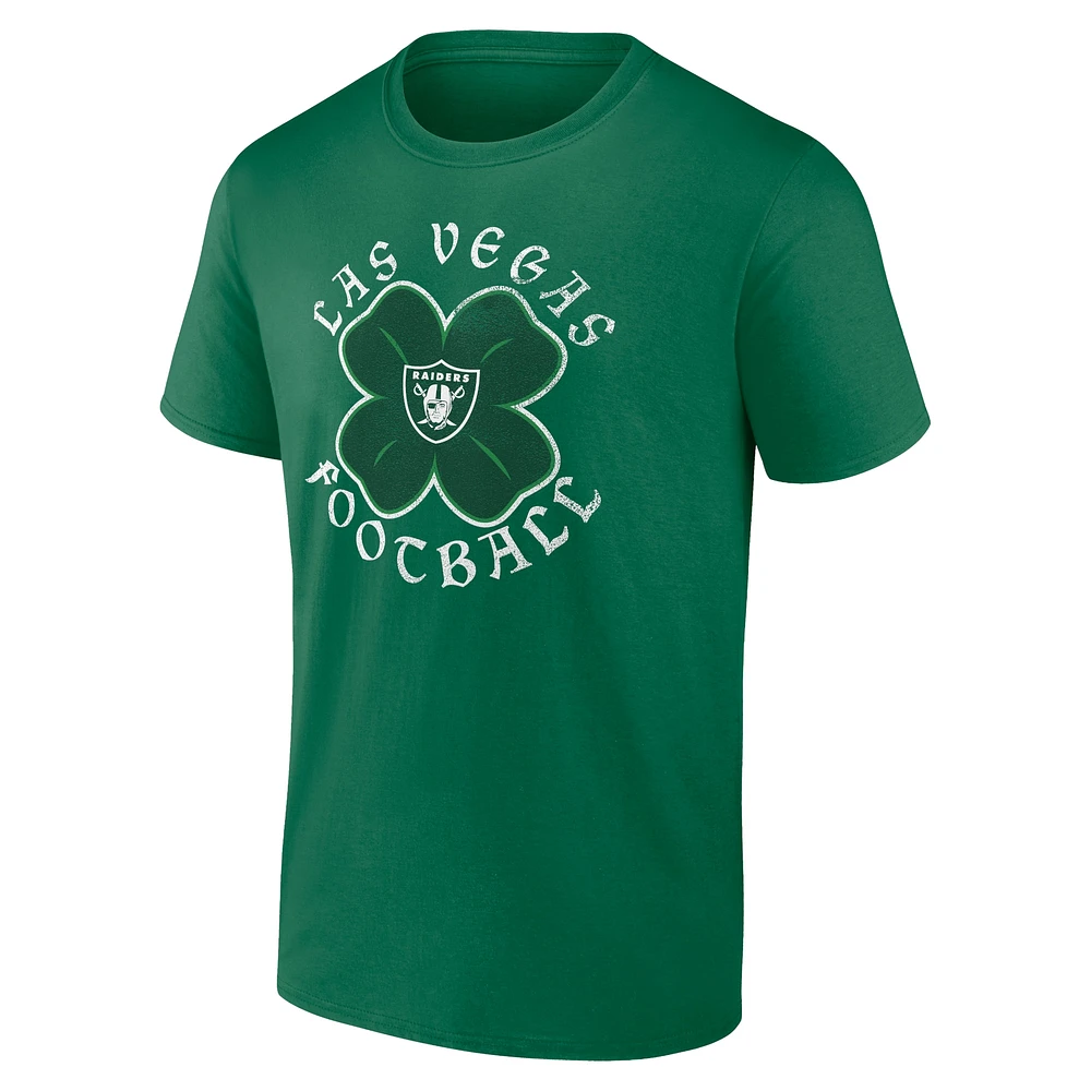 Men's Fanatics Kelly Green Las Vegas Raiders Celtic Clover T-Shirt