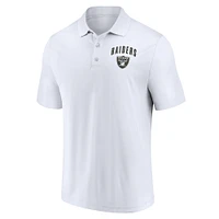 Ensemble de deux polos Lockup Fanatics Las Vegas Raiders pour hommes