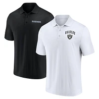 Ensemble de deux polos Lockup Fanatics Las Vegas Raiders pour hommes