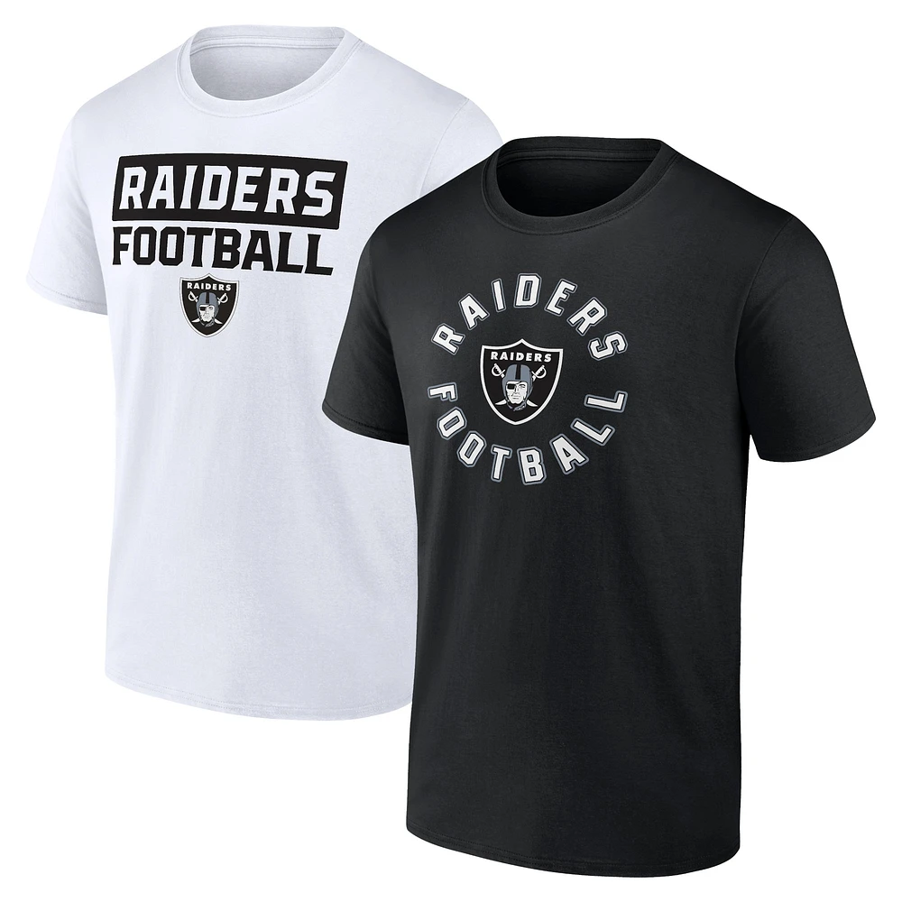 Pack combiné de t-shirts Fanatics Las Vegas Raiders Serve pour hommes