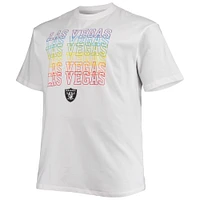 T-shirt blanc Fanatics Las Vegas Raiders Big & Tall City Pride pour hommes