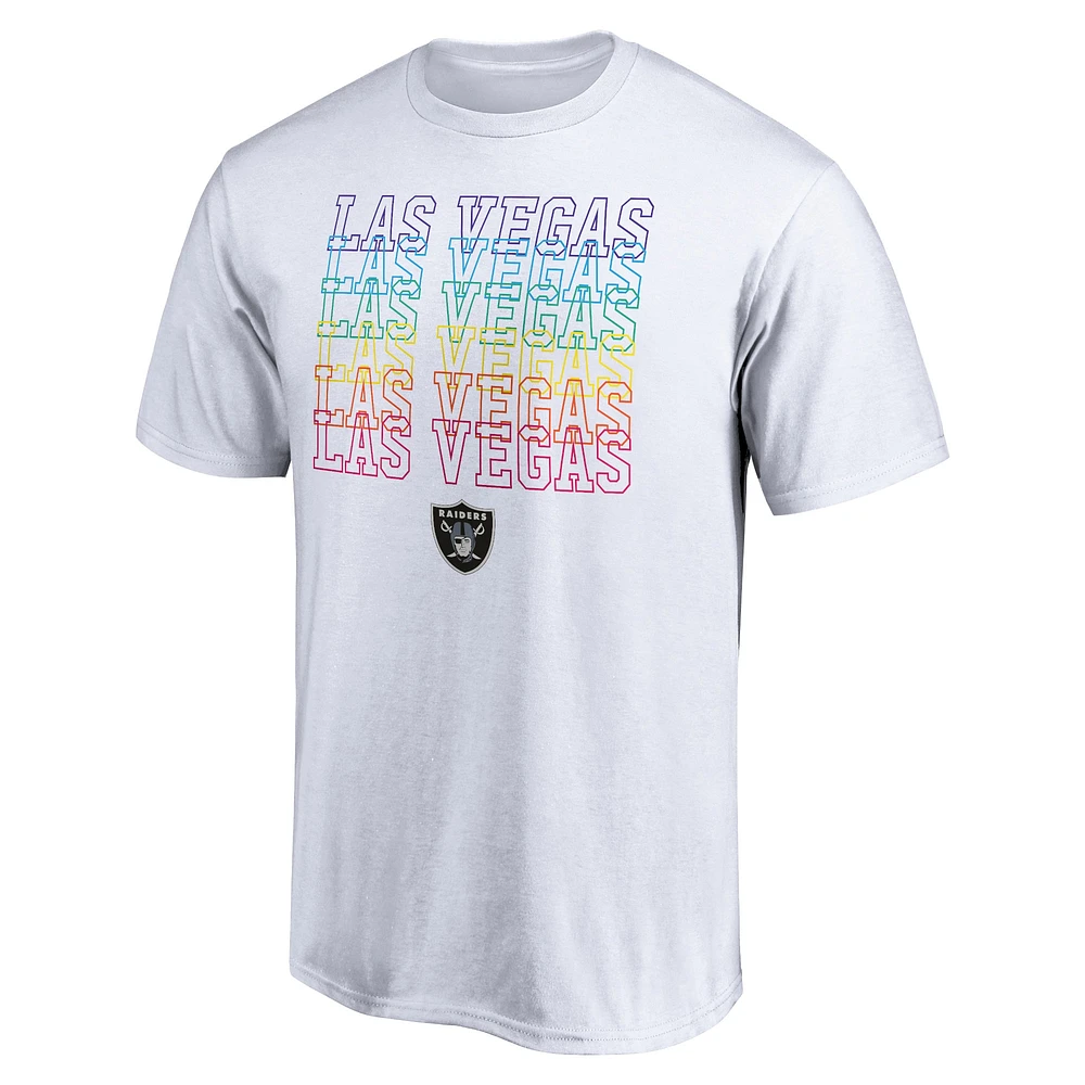 T-shirt blanc Fanatics pour hommes Las Vegas Raiders City Pride