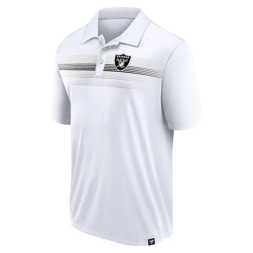 Men's Fanatics White Las Vegas Raiders Victory For Us Interlock Polo