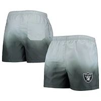 Men's FOCO Black/ Las Vegas Raiders Dip-Dye Swim Shorts