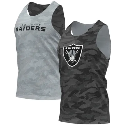 Men's New Era Heathered Gray Las Vegas Raiders Brushed Sleeveless Tank Top  