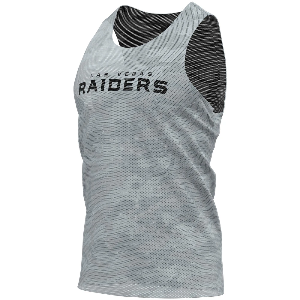 Men's FOCO Black/Gray Las Vegas Raiders Reversible Mesh Tank Top