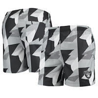 Maillot de bain noir/argent Las Vegas Raiders Geo Print FOCO pour homme