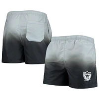 Men's FOCO Black Las Vegas Raiders Retro Dip-Dye Swim Shorts