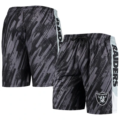 Short en maille statique FOCO Raiders de Las Vegas noir pour homme