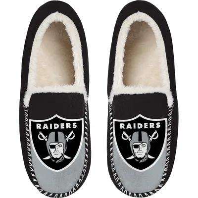 Las Vegas Raiders FOCO Colorblock Moccasin Slippers