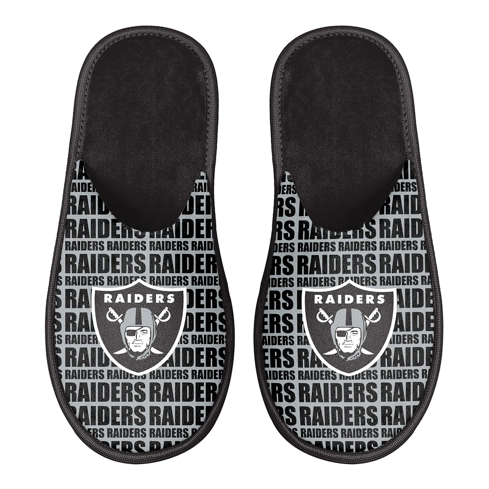 Men's FOCO Las Vegas Raiders Scuff Logo Slide Slippers