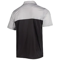 Men's FOCO Silver/Black Las Vegas Raiders Retro Colorblock Polo