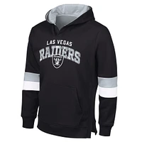 Men's G-III Sports by Carl Banks Black/Silver Las Vegas Raiders Adaptive Faceoff Pullover Hoodie