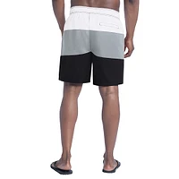 Short de bain G-III Sports by Carl Banks pour homme, noir/argent, Las Vegas Raiders Sunrise Volley