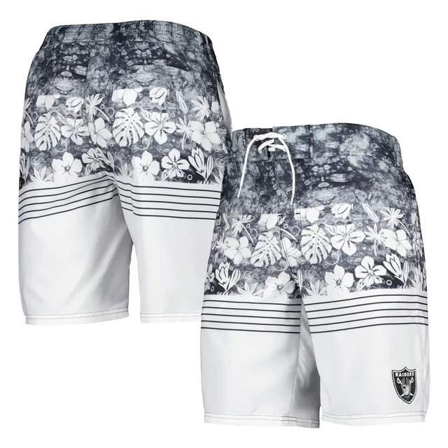 G-iii Sports By Carl Banks Navy/white Chicago Bears Ocean Tide Swim Trunks