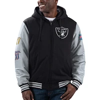 Veste à capuche entièrement zippée blocs de couleurs G-III Sports by Carl Banks pour hommes, noire, Las Vegas Raiders Player Option