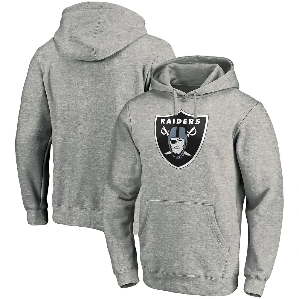 Sweat à capuche ajusté avec logo principal des Las Vegas Raiders pour hommes, couleur anthracite