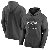 Men's Starter Heather Charcoal/Black Las Vegas Raiders Extreme Pullover Hoodie Size: Medium