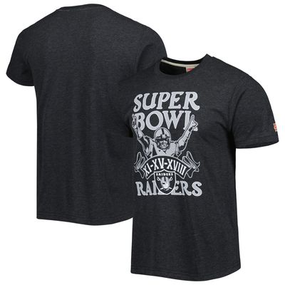 Men's Homage Heather Gray Philadelphia Eagles Super Bowl Classics Tri-Blend T-Shirt