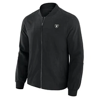 Men's J. Palmer Black Las Vegas Raiders Lightweight Cover-4 Tri-Blend Full-Zip Jacket