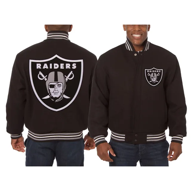 Las Vegas Raiders JH Design Poly Twill Jacket - Gray