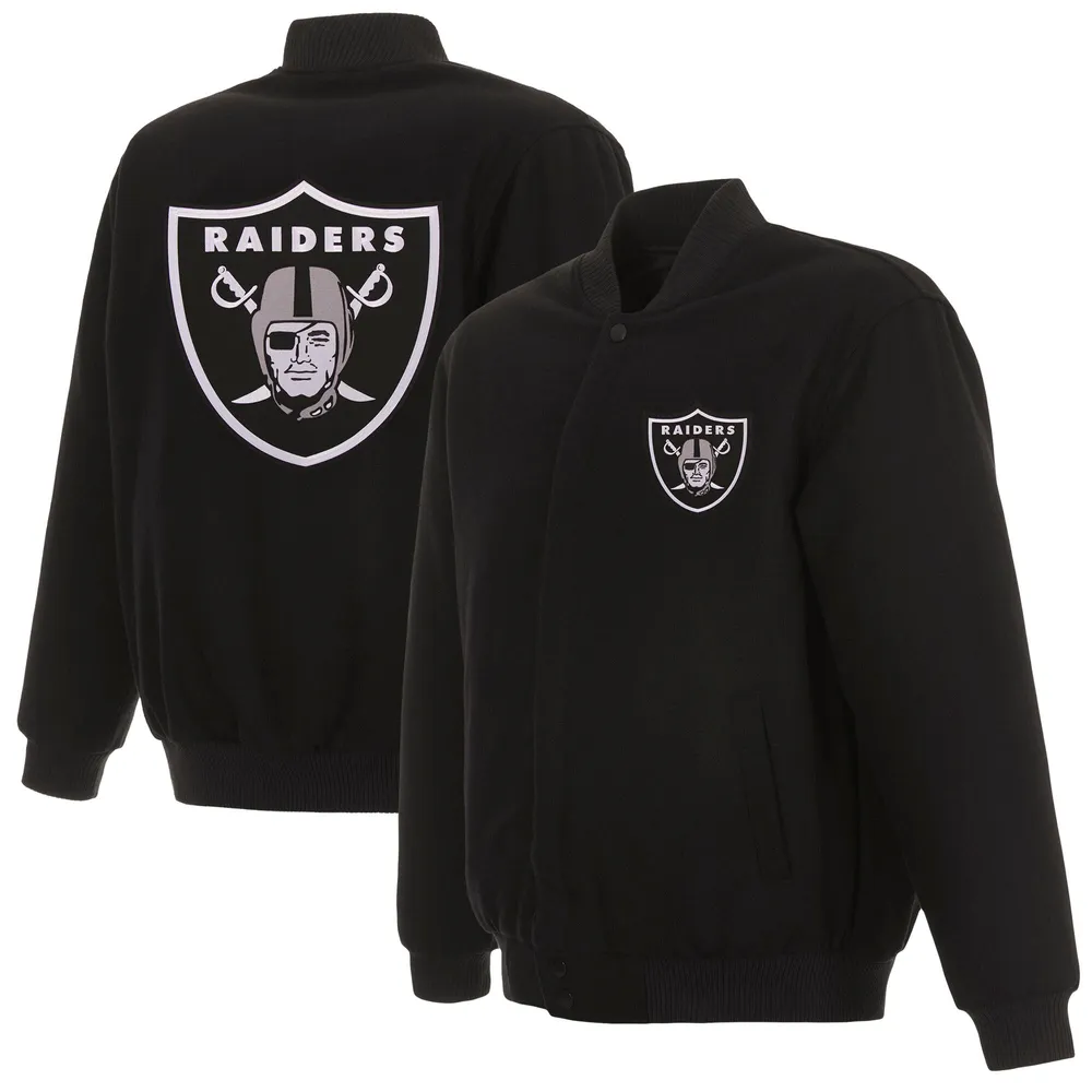 Las Vegas Raiders JH Design Poly Twill Jacket - Gray