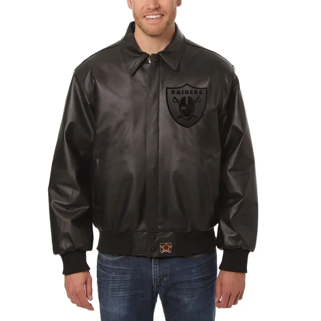 Men's Raiders Las Vegas Bomber Silver Jacket