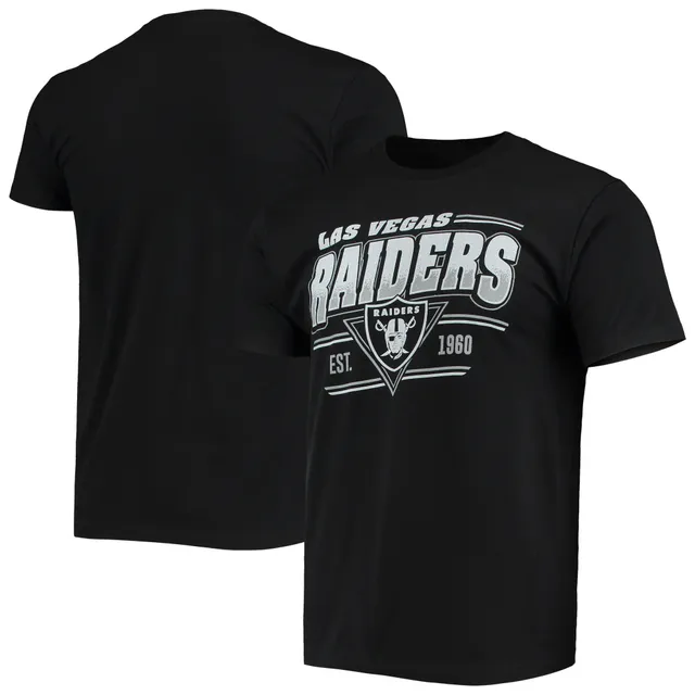 Las Vegas Raiders Nike Throwback Raglan Long Sleeve T-Shirt - Black/Silver