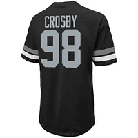 T-shirt oversize noir pour homme Majestic Threads Maxx Crosby avec nom et numéro des Las Vegas Raiders