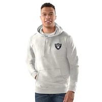 Sweat à capuche teint en pièce pour homme Margaritaville Gray Las Vegas Raiders Time Flies