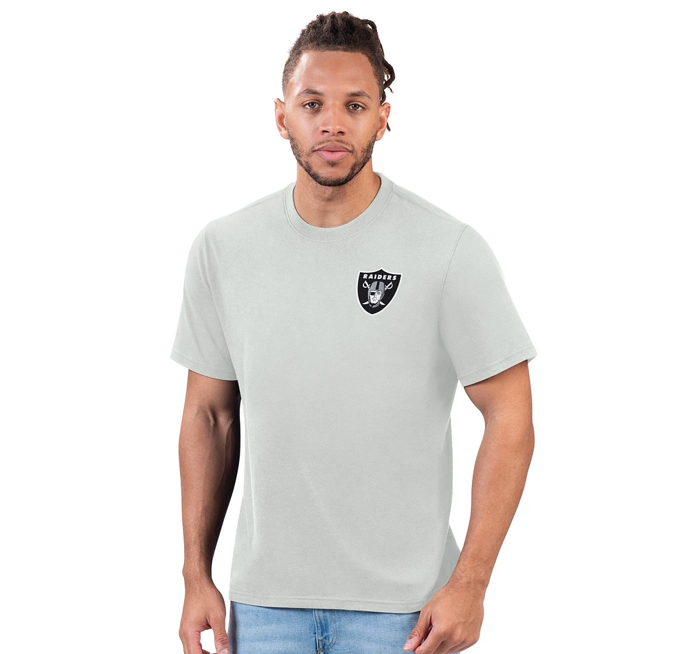 Men's Margaritaville Gray Las Vegas Raiders Wastin' Away T-Shirt