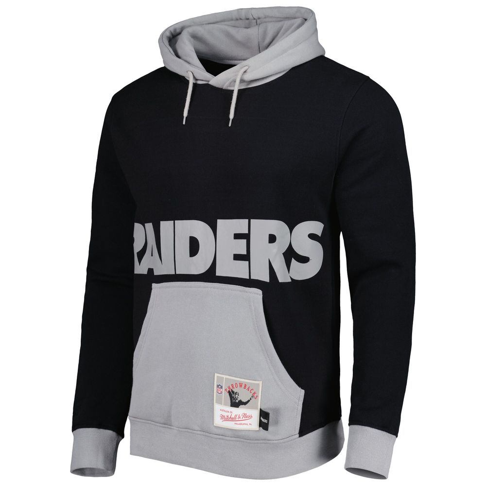 Men's Mitchell & Ness Black Las Vegas Raiders Big Face 5.0 Pullover Hoodie