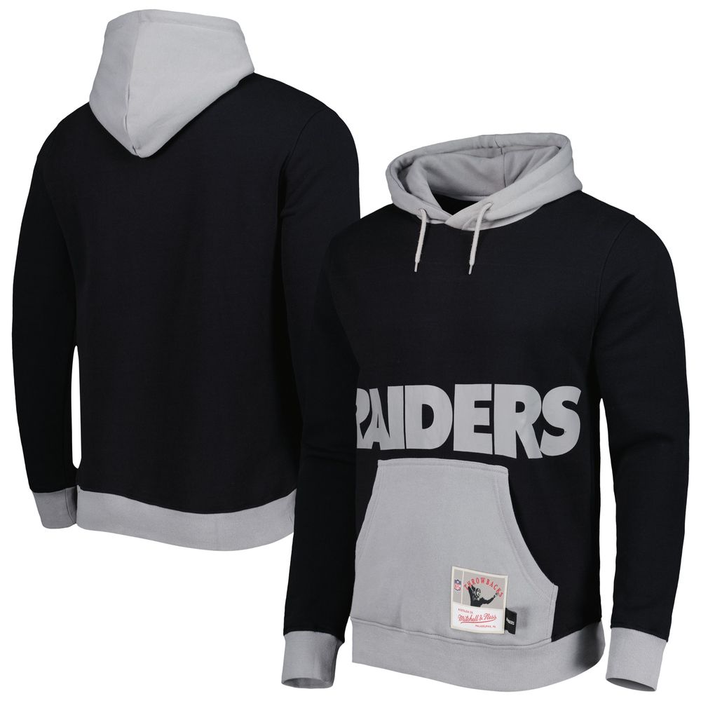 Men's Mitchell & Ness Black Las Vegas Raiders Big Face 5.0 Pullover Hoodie